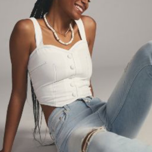 MAEVE BUTTONFRONT VEST TANK - Picture 5 of 14